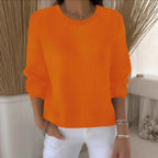 Women's Solid Color Long Sleeve Sweater