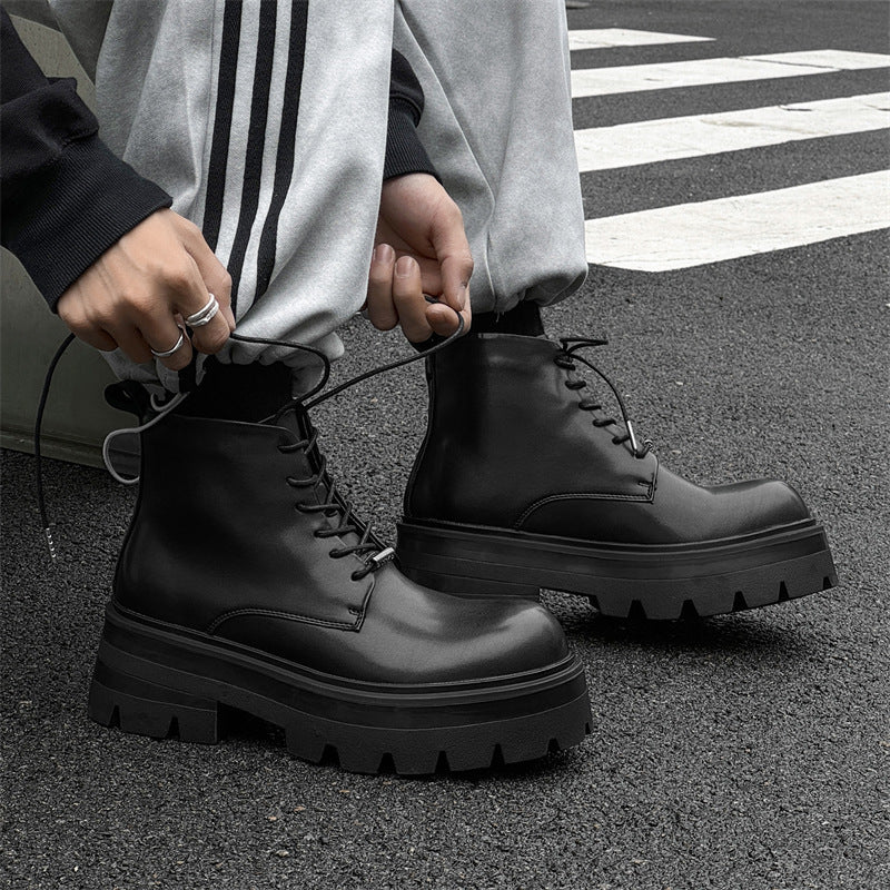 Black Working Wear Motorcycle Boots