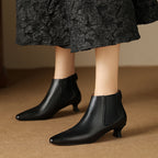 Pointed Toe Kitten Heels Female Commute Style Low Heel Boots