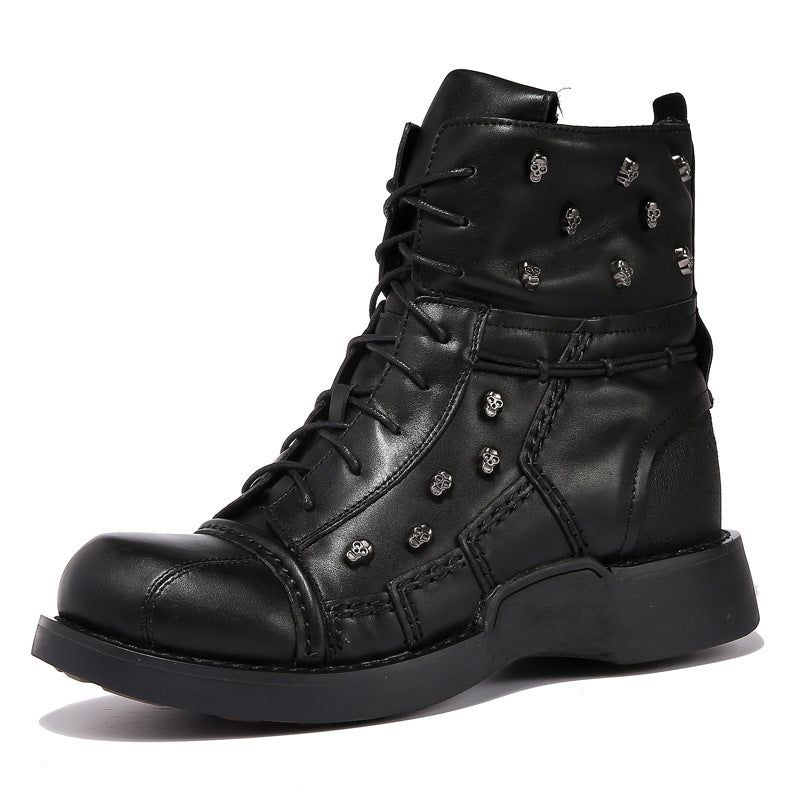 British Personalized Punk Martin Boots Men