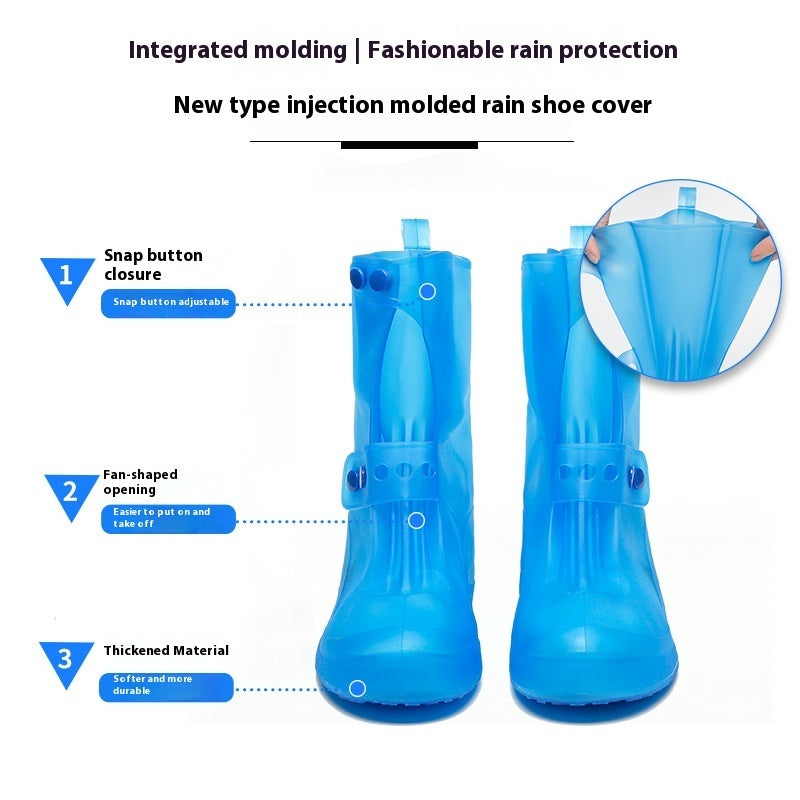 Adult And Children PVC High Top Waterproof Cover Rain Boots Double Breasted