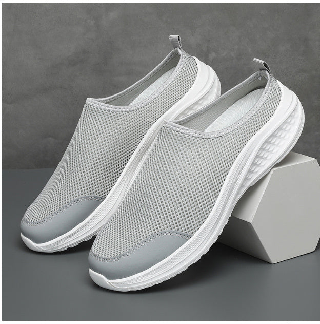 Summer Half Slippers Mesh Shoes Men's Shoes Plus Size