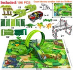 Children's Electric Assembled Track Racing Simulation Animal Tyrannosaurus Dinosaur Toy Puzzle Boy Gift