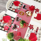 Valentines Day Placemats Set Of 4, 17x12.5 Inches With Gnomes And Hearts Pattern For Holiday Parties And Family Gatherings Clearance Sale
