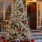 4PCS Set  Christmas Glass Ball Ornaments Holiday Tree Hanging Decorations Party Decor Supplies FBA Shipment - The Premium