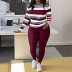 Plus Size Printed Comfortable Casual Set