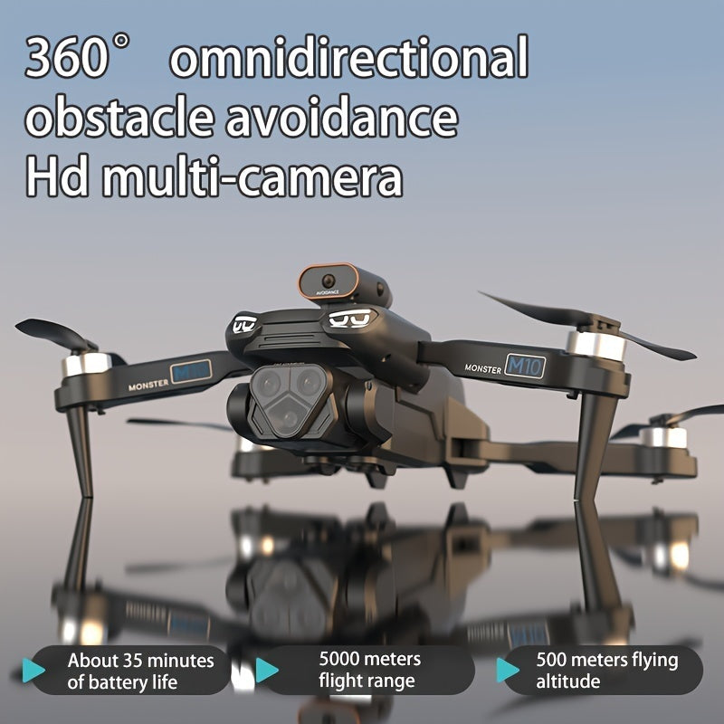 M10 Drone With Screen Control, Brushless Remote Control, Foldable Optical Flow Positioning  Toy