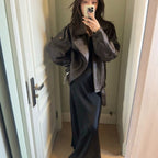 Vintage Industrial Leather Jacket With A High-end Feel