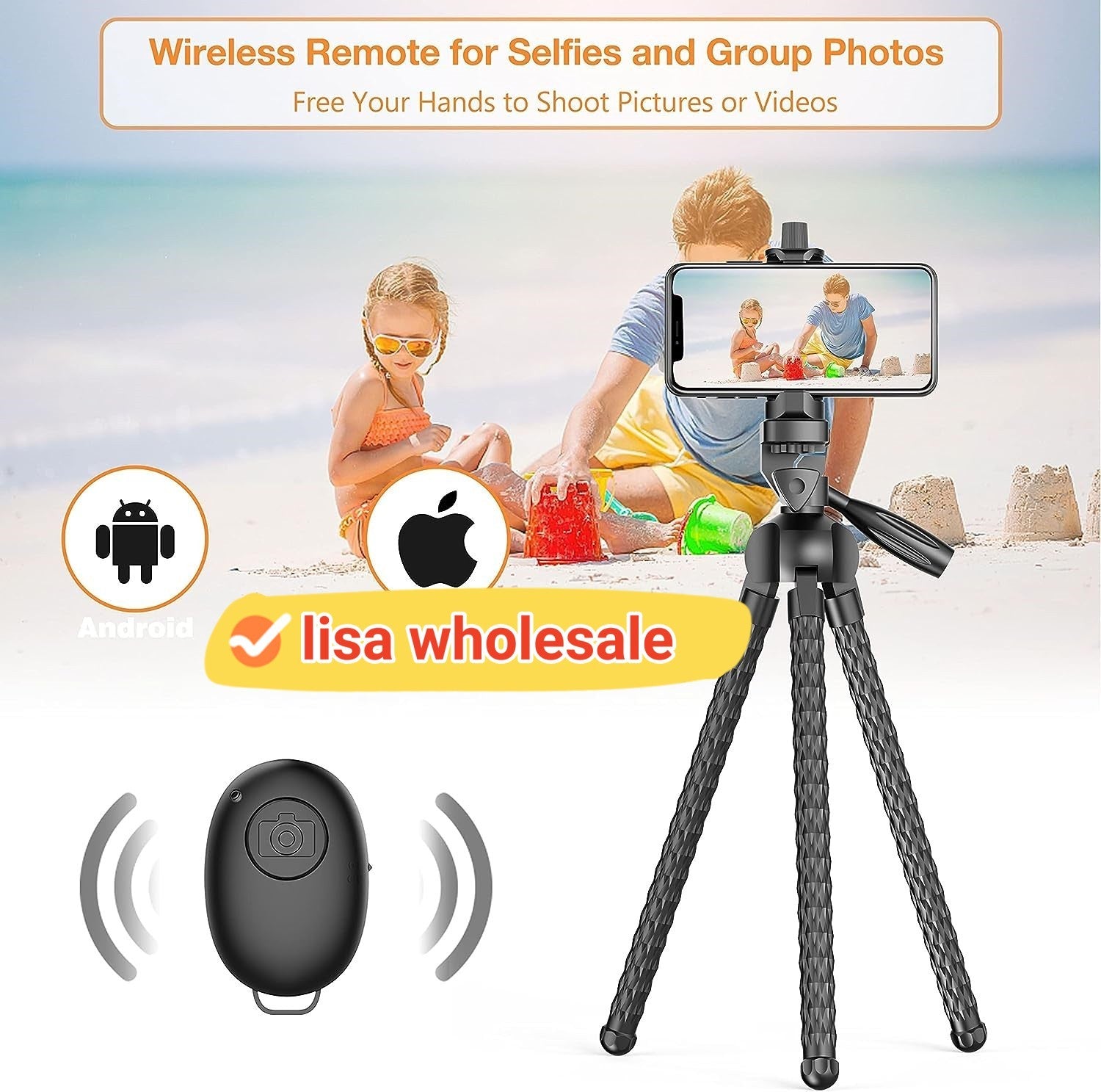 Flexible Phone Tripod Selfie Stick, Octopus Camera Tripod Travel Tripod Flexible Legs For  Android Camera Stick Video Recording Vlog