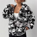 European And American Autumn And Winter Plush Camouflage Warm Jacket
