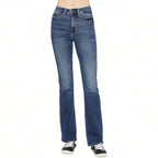 Mid-rise Flared Jeans For Women, Vintage Style, High Elasticity And Comfort