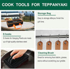 Grilljoy Griddle Accessories Set With Robust Plastic Handle, All-in-One Griddle Tools Kit For Flat Top Grills Teppanyaki Hibachi, Stainless Steel Grill Spatula Kit For Outdoor Camping Grilling