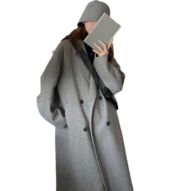 Fashionable Knee-length Mid-length Wool Coat For Women