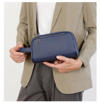 Men's Business Clutch Soft Leather Large Capacity Wear-resistant