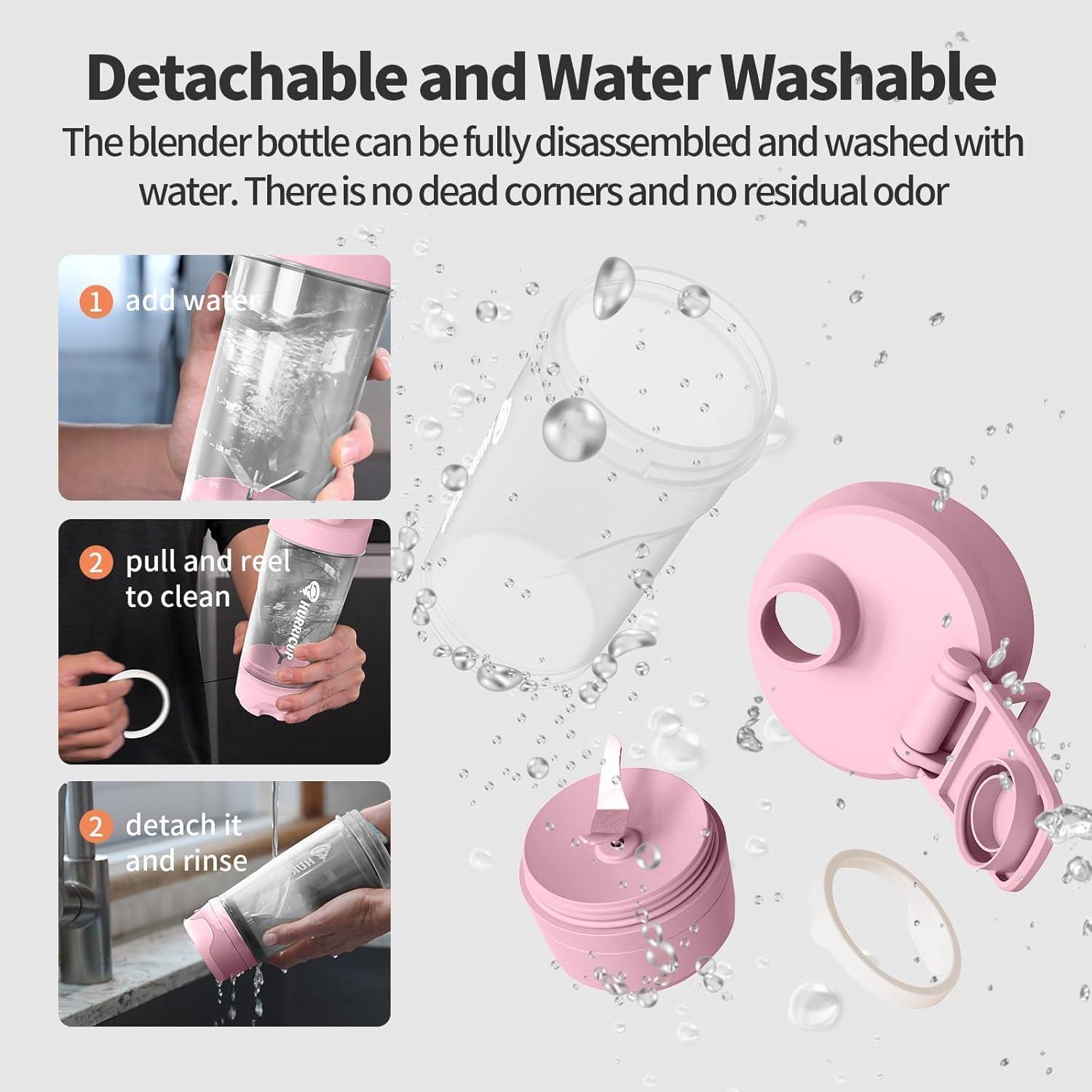 Wondercore 22-ounce Protein Shaker, Leak-proof, BPA-free, Manual Roll-up Mixing, Clear Ounce And Milliliter Markings