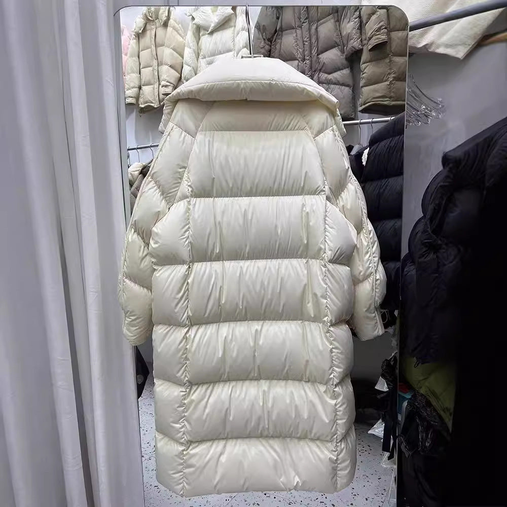 Women's Winter New Simple Fashion Thick Loose Knee-length Coat