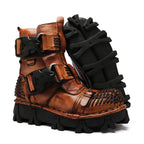 Cowhide Motorcycle Shoes Workwear Men's Boots