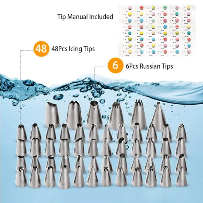 11 Inch Rotating Cake Turntable With 108 Cake Decoration Items Set