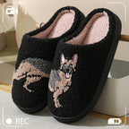 New Comfort Home Cute Cartoon Little Wolf Dog Winter Cotton Slippers