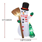 6.2FT Lighted Christmas Inflatable Decoration, Inflatable Snowman Holding Groom, Funny Blow Up Yard Decorations With Built-in LED Lights For Holiday Party Front Yard Lawn Garden Decor - The Premium