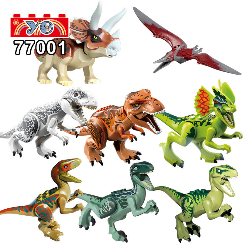 Children's Electric Assembled Track Racing Simulation Animal Tyrannosaurus Dinosaur Toy Puzzle Boy Gift