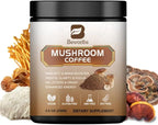 Beworths Mushroom Coffee – Immunity & Brain Booster, Mental Clarity & Focus, Natural Energy AJ PRIME