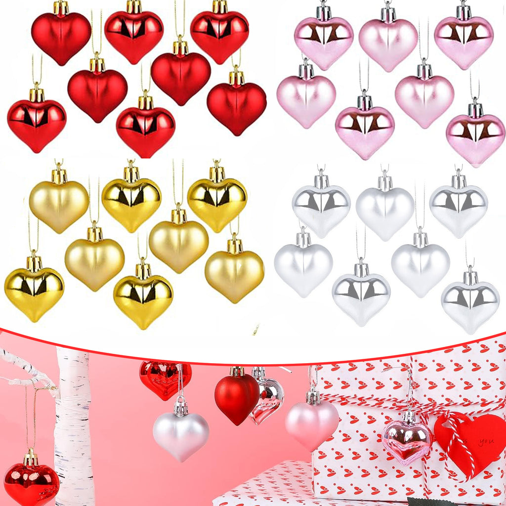 12PCS Christmas Heart Pendants - The Premium