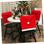 Christmas Chair Covers, Santa Claus Hat Slipcover Xmas Chair Back Cover For Christmas Din - The Premium