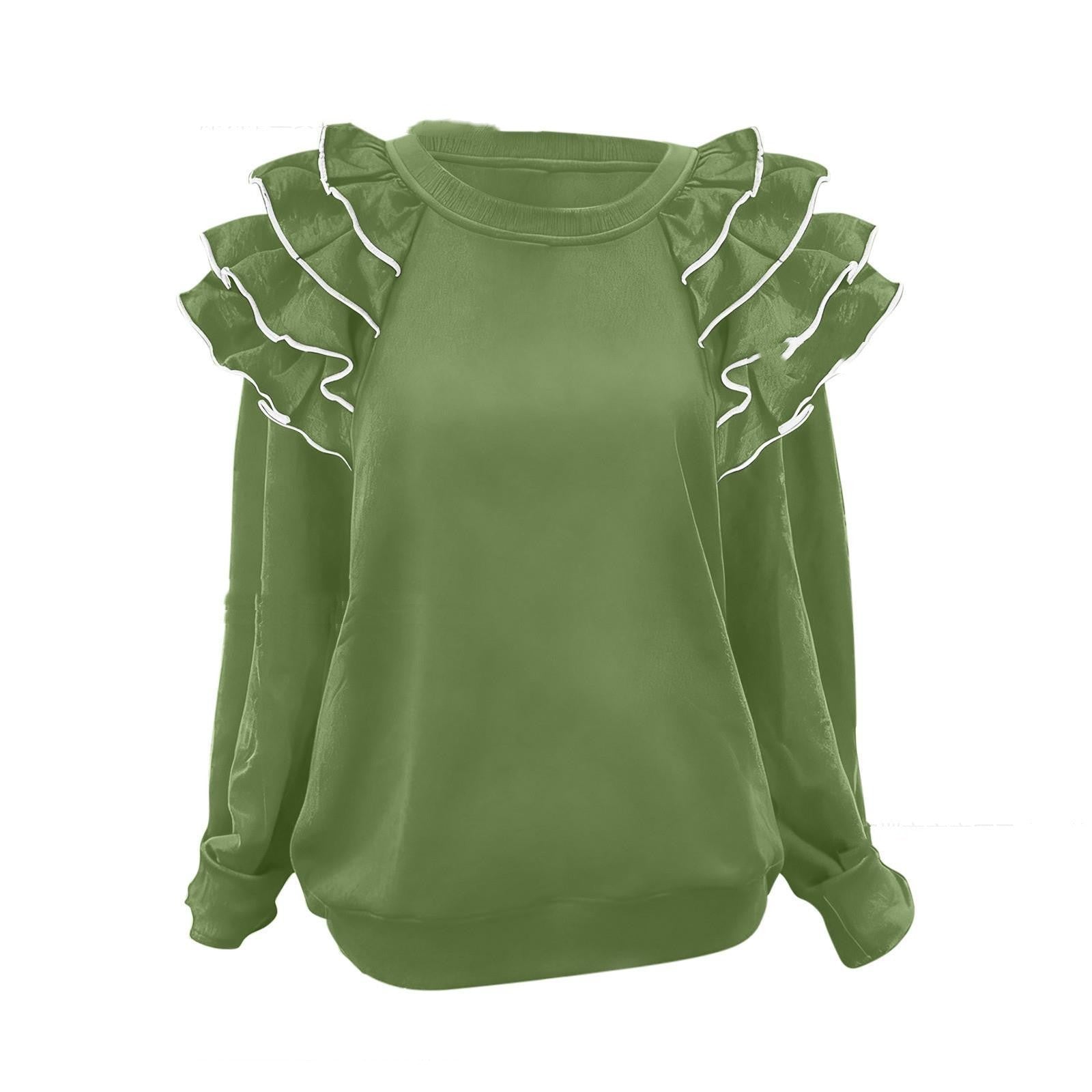 Comfortable And Slimming Ruffle Top For Women