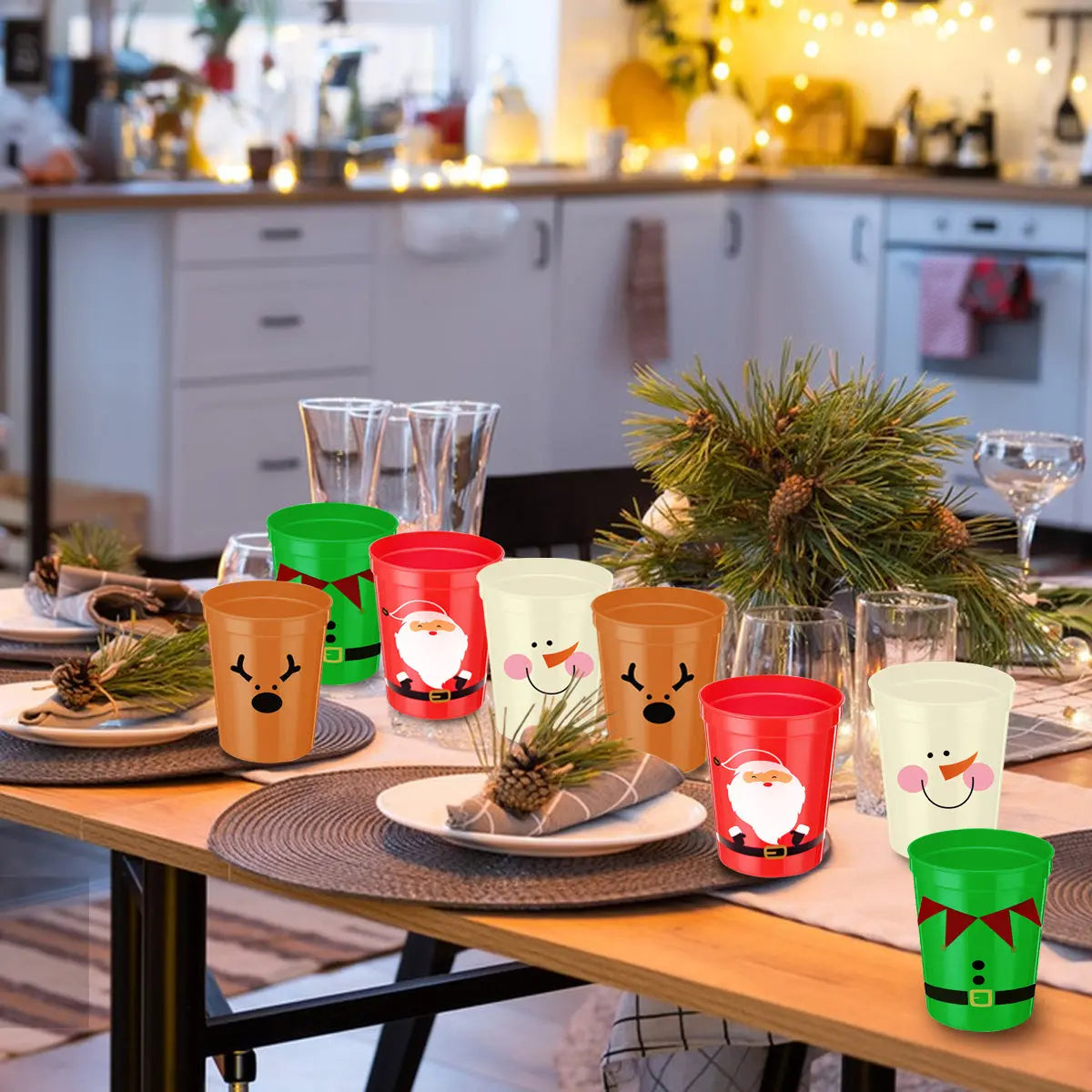 12 Pcs Christmas Drink Cups - The Premium