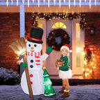 6.2FT Lighted Christmas Inflatable Decoration, Inflatable Snowman Holding Groom, Funny Blow Up Yard Decorations With Built-in LED Lights For Holiday Party Front Yard Lawn Garden Decor - The Premium