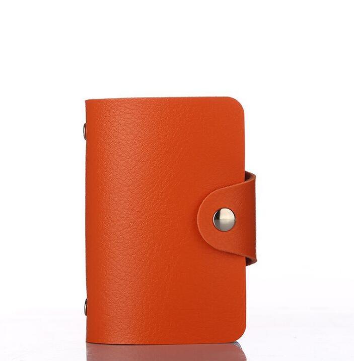 24 slots Fashion PU Leather Business Card Holder Organizer