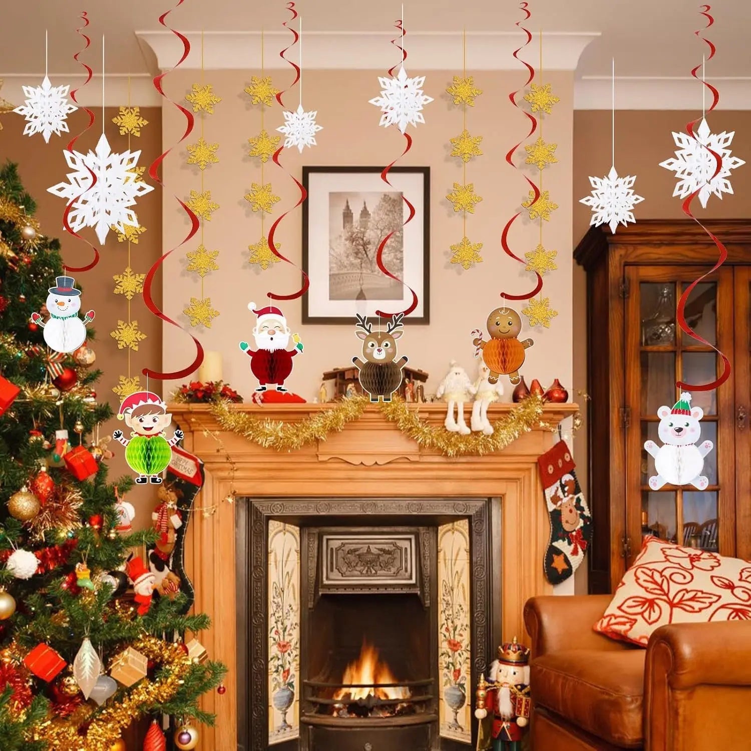 Christmas Honeycomb Ball Ornament Set - The Premium