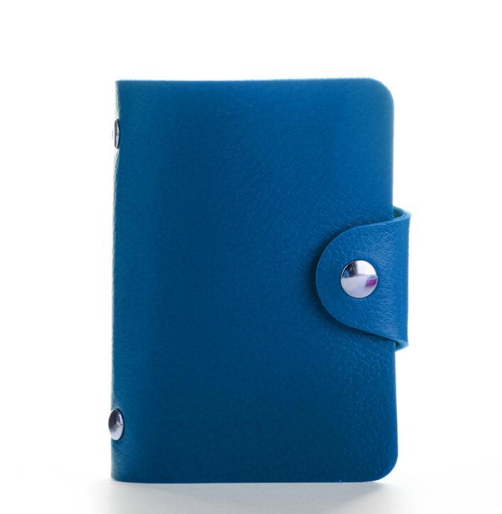 24 slots Fashion PU Leather Business Card Holder Organizer