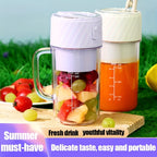 Portable Blender Rechargeable Blender Travel Cup With Lid And Straw, Ideal For Making Milkshakes, Smoothies, And Juices, Mini Blender Suitable For Outdoor Sports, Home Use, And Travel
