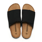 Cork Slippers Male Leather Version Platform Slippers Retro Slip-on Lazy Shoes