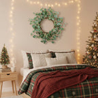 Christmas Eucalyptus Wreath Green Door Wreath Fake Leaf Garland Wedding Home Frontdoor Decor FBA Shipment - The Premium