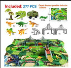 Children's Electric Assembled Track Racing Simulation Animal Tyrannosaurus Dinosaur Toy Puzzle Boy Gift