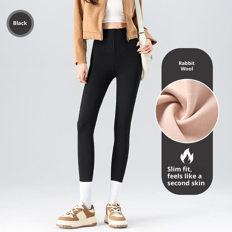 Women's Shark Pants For Autumn And Winter, Fleece-lined And Thickened