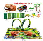Children's Electric Assembled Track Racing Simulation Animal Tyrannosaurus Dinosaur Toy Puzzle Boy Gift