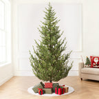 Aspen Slim Fir 7.5ft Christmas Tree Pre-Lit Artificial With 4,570 Branch Tips & 1,555 Low-Voltage Warm LED Lights, Foldable Stand & Realistic Flame-Resistant Branches