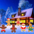 12 Pcs Christmas Gingerbread Man Yard Sign Waterproof Outdoor Xmas Gingerbread Lawn Signs Yard Decoration For Holiday Lawn Yard Patio Walkway Pathway Decor - The Premium