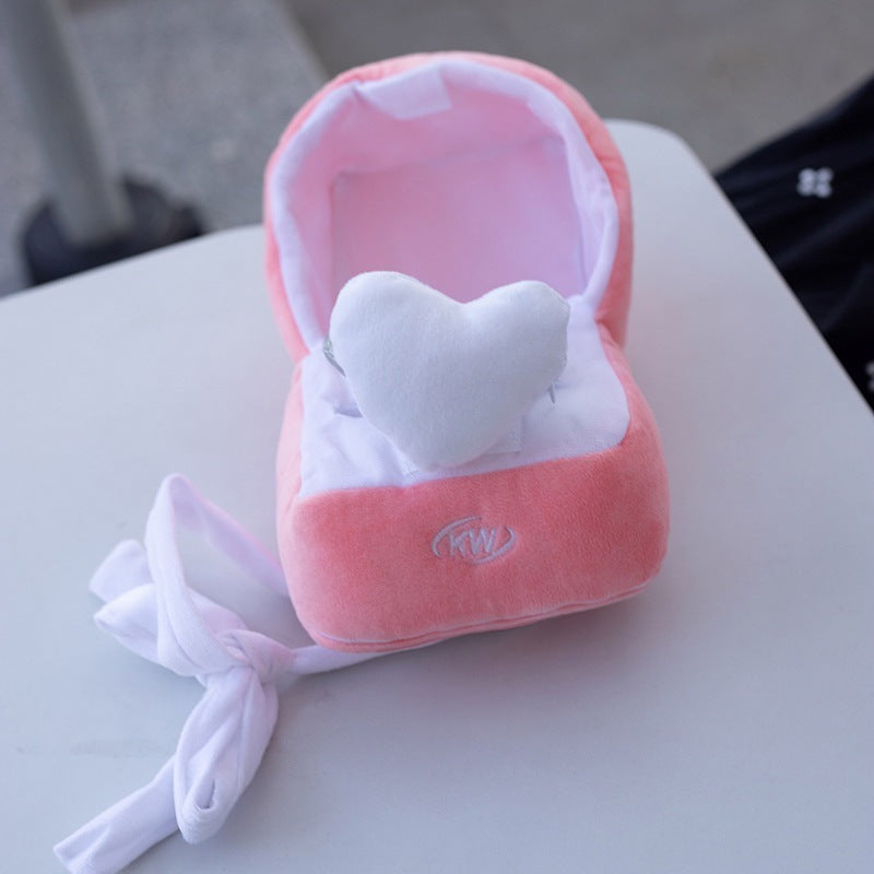 Couple Confession Ring Love Big Diamond Ring Doll Plush Ring Box