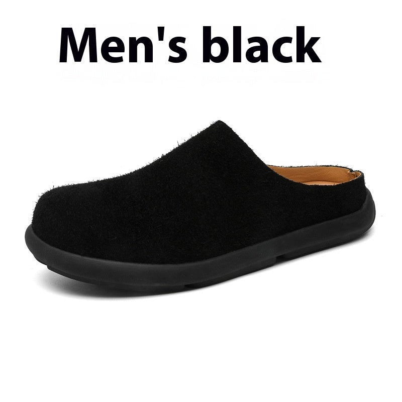 Outdoor Half Slippers Leather Shoes