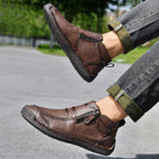 Men's Flats Ankle Boots Fashion Casual Side-zipper Boot Temperament Commuter Shoes