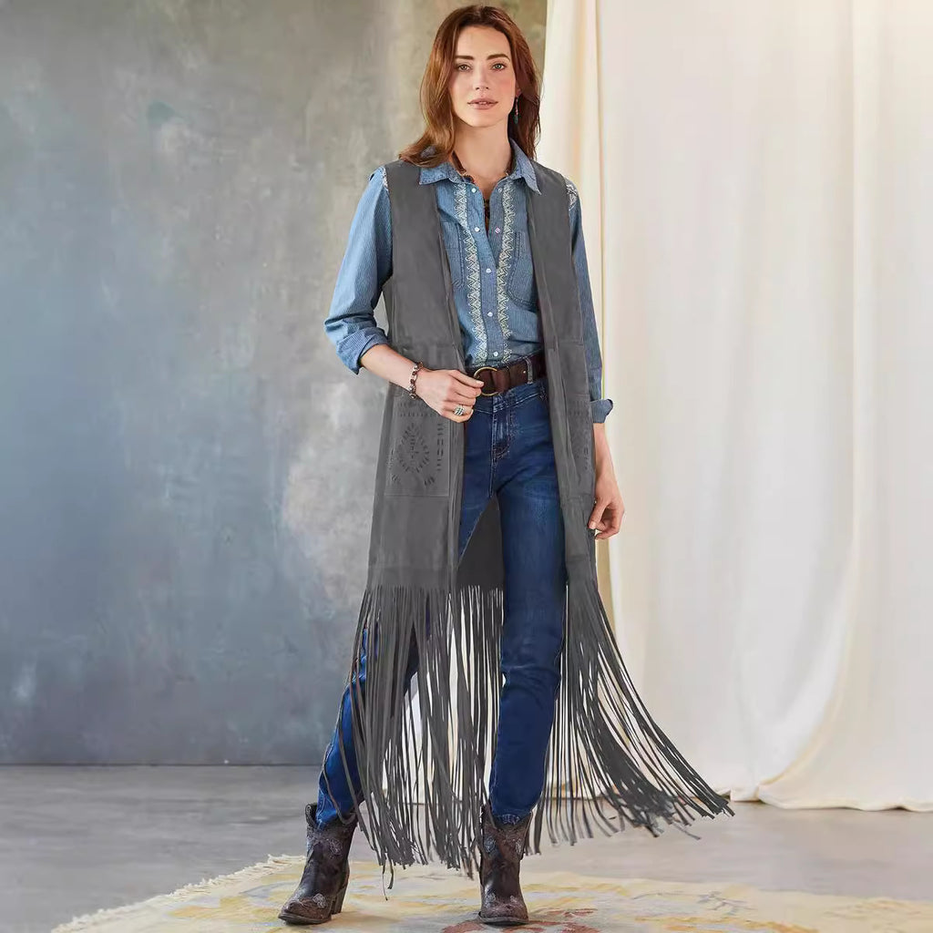 Slim-fit Sleeveless Vest Shawl Jacket