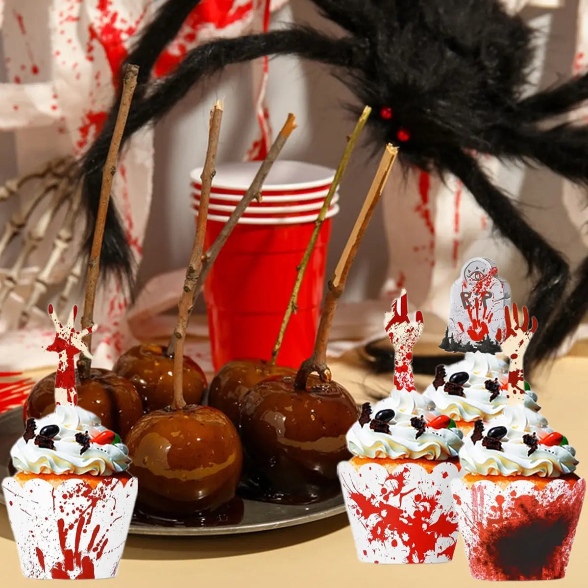 48 Pcs Halloween Cupcake Toppers - The Premium