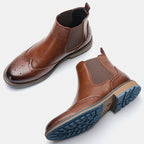 Mid-top Carved Casual Men's Shoes Brogue Retro