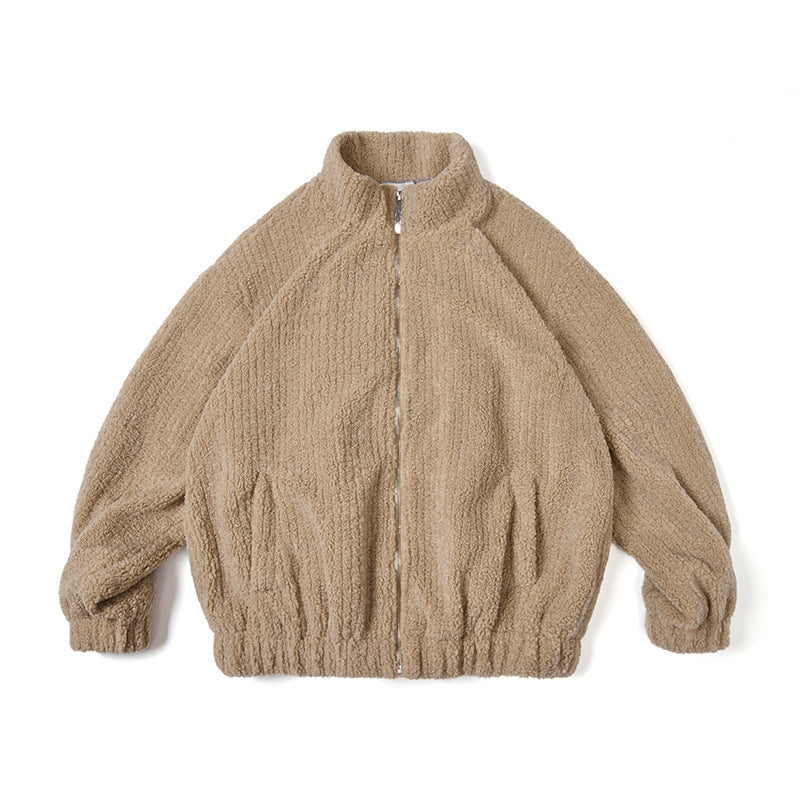 New Thickened Faux Cashmere Coat For Men