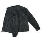 Men's PU Leather Coat Casual Stand Collar Motorcycle Jacket